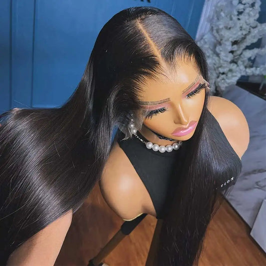 40 42 Inch Straight Human Hair Wigs 13x4 13x6 HD Lace Frontal Wigs For Women Glueless Bone Straight Lace Front Human Hair Wigs