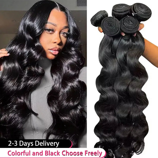 16A Body Wave Bundles Human Hair 40 Inch Remy Brazilian Virgin Weave Hair 3 4 5 Pcs 100% Unprocessed Raw Hair Bundles Extensions